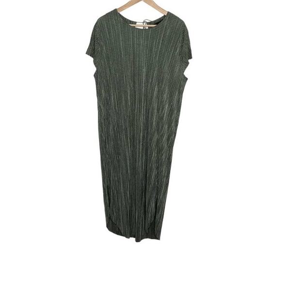 Subina Musayev Anthropologie Textured Renaissance Midi Dress Size Large Green - Picture 4 of 11